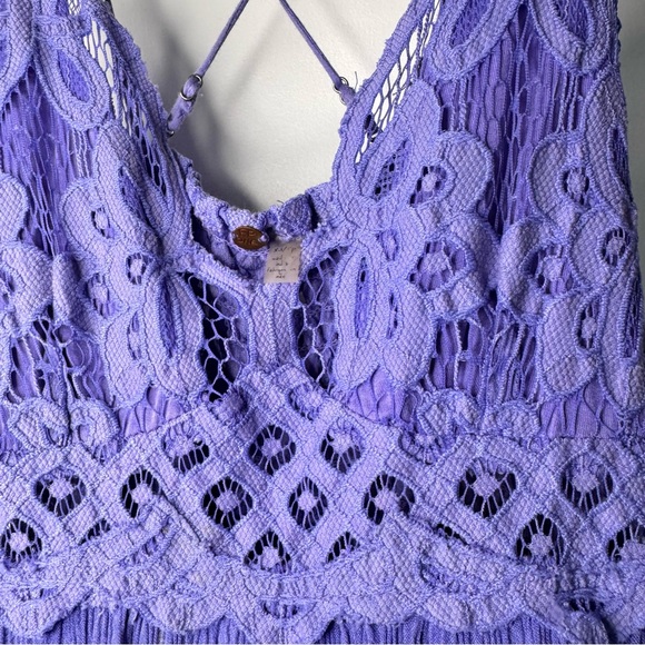 Free People Adella Lace Maxi Dress Periwinkle Purple Blue - Picture 5 of 6